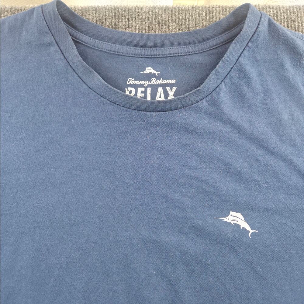 Tommy Bahama Relax XXL High Steaks Project Graphic Tee Blue UPF 50